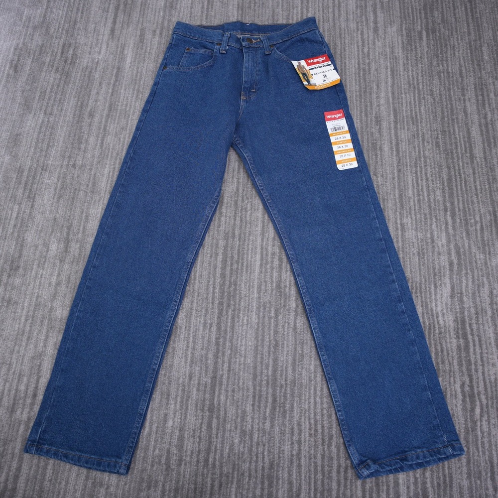 Wrangler‎ Five Star Heritage Relaxed Fit Jeans Blue Stretch 28x30 1097FXVMD